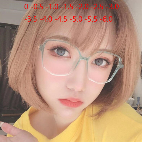 0 -1.0 -1.5 -2.0 -2.5 -3.0 To -6.0 Irregular Polygon Nearsighted Glasses Finished Women Men Short Sight Spectacles Diopter ► Photo 1/6