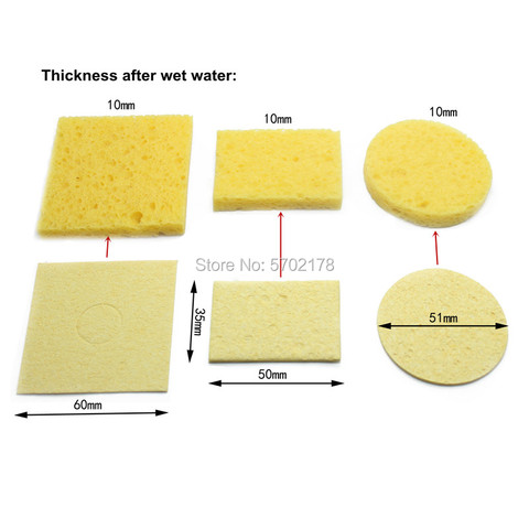 Hot New 10pcs High Temperature Resistant Heatstable Solder Thick Sponge Soldering Welding Accessories Soldering Iron Cleaning ► Photo 1/6