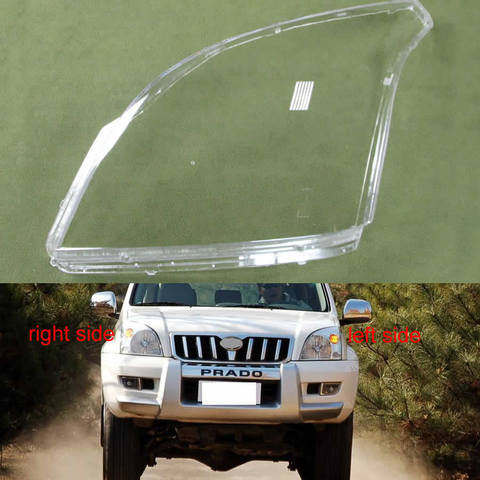 For Toyota Prado 2003 2004 2005 2006 2007 2008 2009 Headlamps Transparent Lampshades Shell Masks Headlight Shell Cover Lens ► Photo 1/6