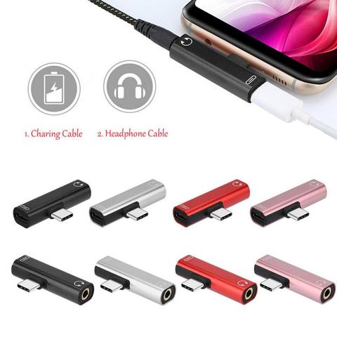 2022 New Type C 3.5mm Aux Adapter 2 In 1 USB C To 3.5mm AUX Headphone Adapter For Xiaomi Type-C 3.5 Jack Earphone Audio Adapter ► Photo 1/6