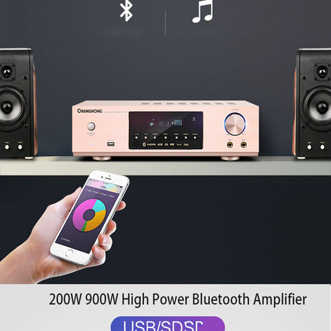 KYYSLB 900W 220V Home Bluetooth Amplifier HD HDMI-ARC High Power Amplifier 5.1 HIFI Fever Digital Audio KTV Karaoke Amplifier ► Photo 1/6