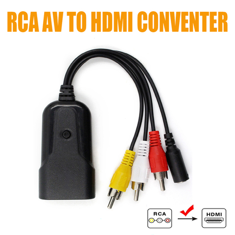 AV to HDMI Converter set-top box computer to TV cable three-color RCA Male HD 1080P ► Photo 1/6