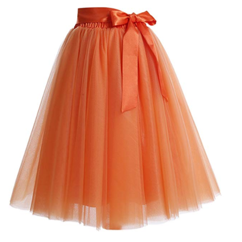 Summer Style 6 Layers Knee Length Tutu Tulle Skirt High Elastic Waist Swing Ball Gown Pleated Skater Skirts Saias Jupe ► Photo 1/6