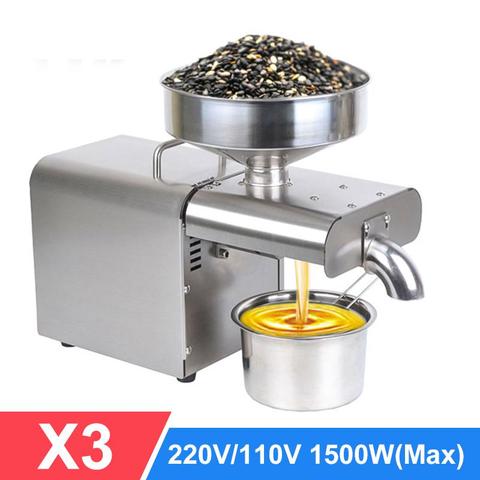 Oil Press Automatic Household FLaxseed Oil Extractor Peanut Oil Press Cold Press Oil Machine 1500W (MAX) ► Photo 1/6