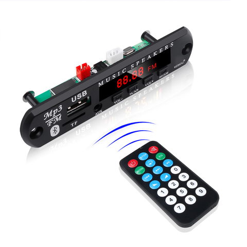 Hot Sale Bluetooth 5.0 Radio 5V 12V Wireless audio Receiver Car Kit FM Module Mp3 Player Decoder Board USB 3.5MM AUX Universal ► Photo 1/6
