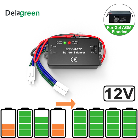 with Led Indicator 1S 12V Battery Equalizer single Cell Lead Acid Battery Balance BMS  Battery GELL Flooded AGM ► Photo 1/6