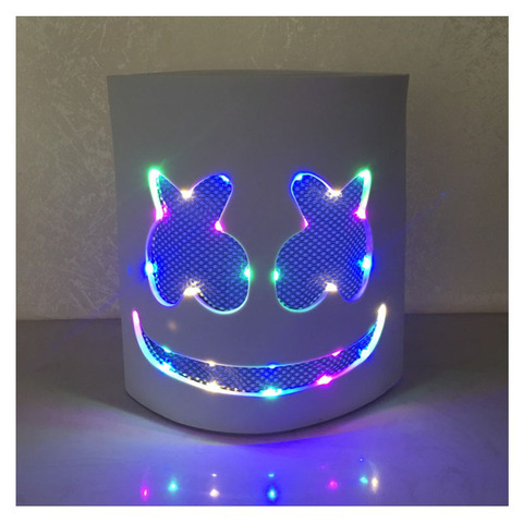 DJ LED Luminous Masks Helmet Mask Cosplay Prop Halloween Party Latex Masks LED Party Bar Luminous Mask ► Photo 1/6