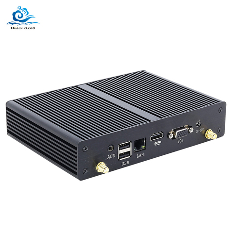 DDR3L Fanless Mini PC Core i5 4210Y i3 4010Y 4005U HDMI WIFI 8*USB Office Computer Windows PC HD Graphics 4400 ► Photo 1/6