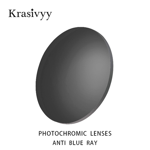 Krasivyy 1.61 Anti Blue Rays Photochromic Lenses CR-39 Resin Prescription Aspheric Glasses Lenses Myopia Sunglasses Lenses ► Photo 1/1