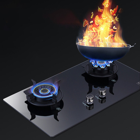 table embedded gas stove household energy-saving gas stove natural liquefied gas cooktop dual-purpose flip-type fierce stove ► Photo 1/6