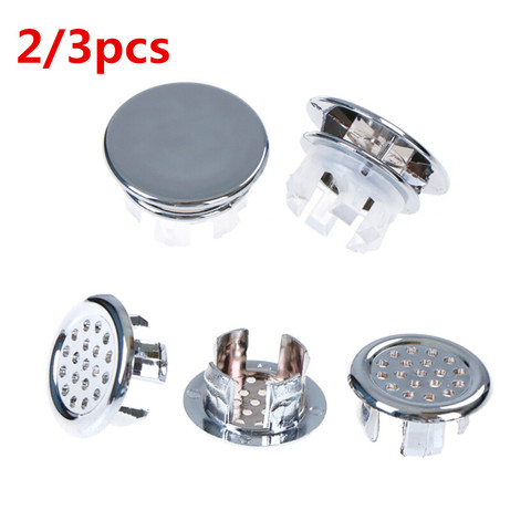 2/3pcs Basin Sink Round Overflow Cover Ring Insert Replacement Tidy Chrome Trim Bathroom Accessories ► Photo 1/6