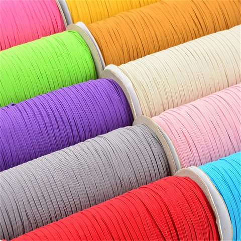 5yards 3mm Elastic Band Colourful Mask Elastic Rubber Band Waist Band Stretch Rope Elastic Ribbon DIY Crafts Sewing Accessories ► Photo 1/5