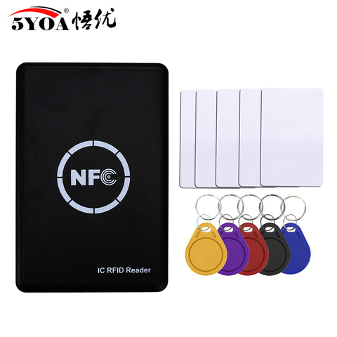 NFC Smart Card Reader Writer RFID Copier Duplicator 13.56MHz USB Programmer Key fobs Card IC UID S50 MF ISO14443A Tag ► Photo 1/6