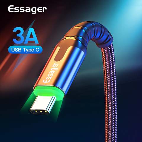 Essager USB Type C Cable 3m Fast Charge USBC Type-C Cable For Samsung S20 Plus Xiaomi mi Wire Cord Mobile Phone USB-C Charger ► Photo 1/6