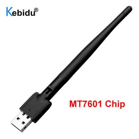 Kebidu MT7601 2.4G 150Mbps Network Card For Laptop USB WiFi LAN Adapter Wireless Antenna For DVB T2 DVB S2 TV Set Top Box ► Photo 1/6