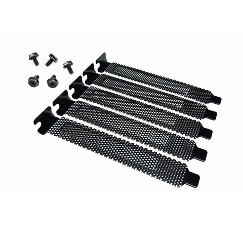 5Pcs PCI Slot Cover Dust Filter Cleaner Blanking Plate Hard Steel Black w/ screws for computer accessories Chassis Frame pc ► Photo 1/6