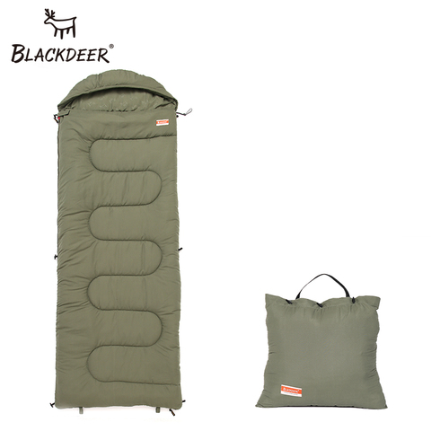 Blackdeer Camping Cotton Splice Sleeping Bag  Season Warm Pillow Hooded Envelope Sleeping Bag for Outdoor Traveling Hiking ► Photo 1/6