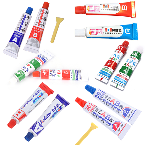 Good 2PC/set Super Strong Epoxy Clear Glue AB Adhesive Cold Weld Plastic Metals Glass Rubber ► Photo 1/6