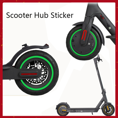 Scooter Hub Sticker For Ninebot MAX G30 Red Green Wheel Rims Decor Strip Tire Guard Line Moulding Trim Waterproof Sticker ► Photo 1/6