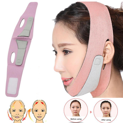 1pcs V Face Lift Up Belt Removal Belt Slimming Lifting  Slimmer Face Bandage Wrap Wrinkles Double Chin Slimmer Tool ► Photo 1/6