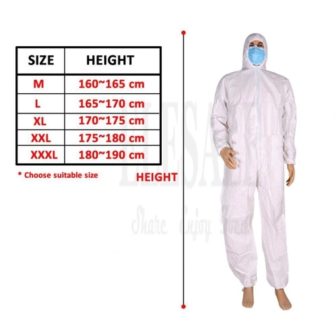 Protective Disposable Waterproof Oil-Resistant Work Safety Clothing Spary Painting Cover all protection Clothes Overall Suit ► Photo 1/6