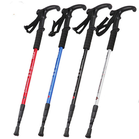 Mountaineering rod aluminum alloy ultra light telescopic outdoor hand crutches camping stick Walk hiking trekking ski poles ► Photo 1/1