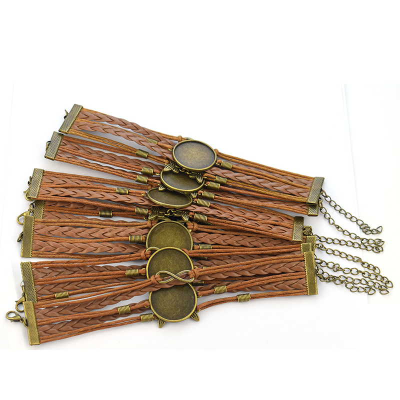 5pcs  Alloy antique bronze Bezel bracelet Blanks oval 13x18mm bracelet Settings Base oval bracelet trays
