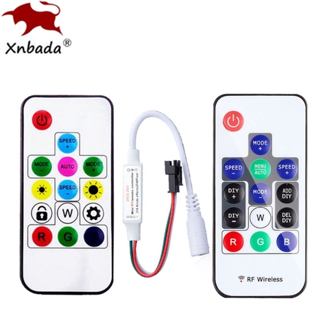 Led Strip Light WS2812B WS2811 SK6812 RGB Led Controller;14keys RF Wireless Remote Controller DC5-24V ► Photo 1/4