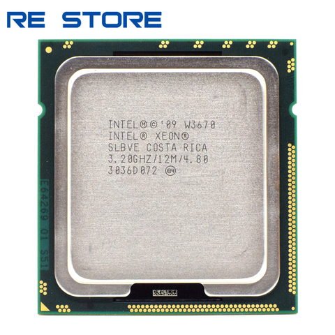 used Intel Xeon W3670 3.2-3.46GHz 12M 6 Core 12 thread LGA 1366 Processor ► Photo 1/2