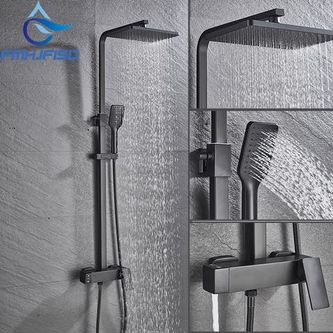 FMHJFISD Luxury black shower Set shower Faucet Hot and Cold Black Shower faucet shower mixer Taps ► Photo 1/6