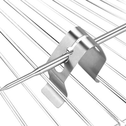 4PCS Stainless Steel BBQ Grill Clip Meat Thermometer Probe Clip Holder Ambient Temperature Readings BBQ Oven Grill Clip ► Photo 1/6