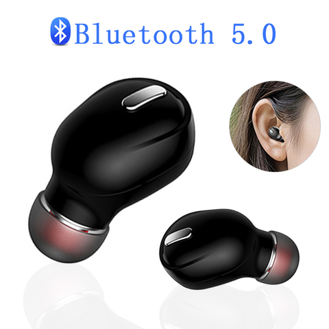 Mini Wireless Bluetooth headphones 5.0 Stereo in-ear Headset with Mic Sports Running Earbuds Earphones for Samsung Huawei Xiaomi ► Photo 1/6