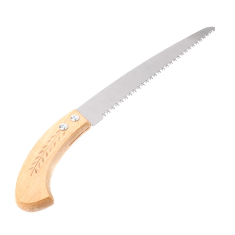 270mm Pruning Saw 3 Cutting Edges 65 Mn Woodworking Garden Tool with Wood Handle 62KC ► Photo 1/6