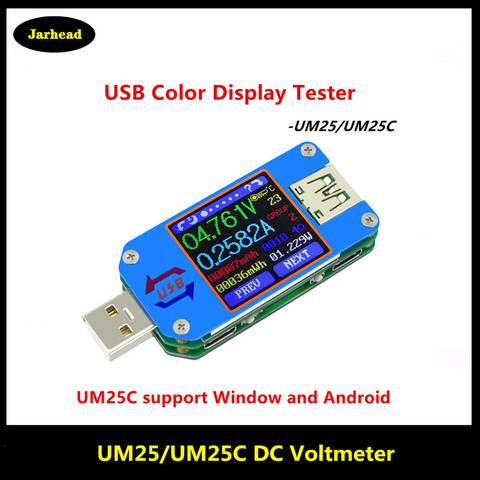 UM25 UM25C LD25 LD35 HD25 HD35 for APP USB 2.0 Type-C LCD Voltmeter Ammeter Voltage Current Meter Battery Charge USB Tester TC66 ► Photo 1/6