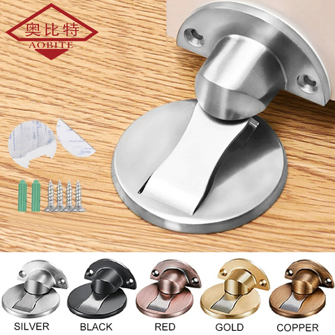 AOBT Magnet Door Stops Magnetic Door Stopper Non-punch Six Colors Available Door Holder Hidden Doorstop Furniture Door Hardware ► Photo 1/6