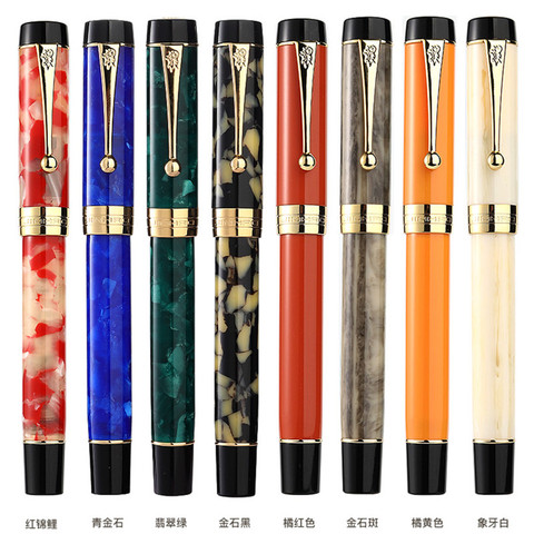 Jinhao 100 Centennial Resin Fountain Pen EF/F 18KGP/ Bent Nib 0.5 /1.0mm with Converter Golden Clip Business Office Gift Pen ► Photo 1/5