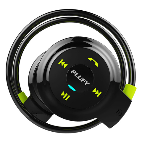 PLUFY Wireless Bluetooth Sport Headphones Radio Mp3 Player Neckband Stereo Headset Support Memory Card ► Photo 1/6