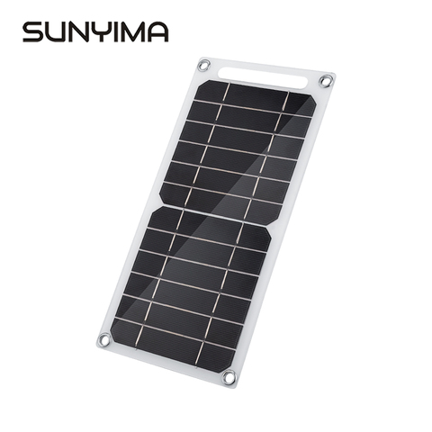 SUNYIMA Monocrystalline Solar Panel 5V USB 6W Semi Flexible Solar Cell DIY Module Power Bank Battery Charger for Camping Hiking ► Photo 1/6