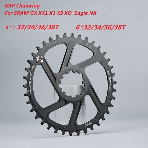 MTB Bicycle Chainwheel Narrow Wide Chainring Ring 32T 34T 36T 38T For SRAM GXP XX1 X9 XO X01 gx Eagle NX Crankset 11s 12s ► Photo 1/6