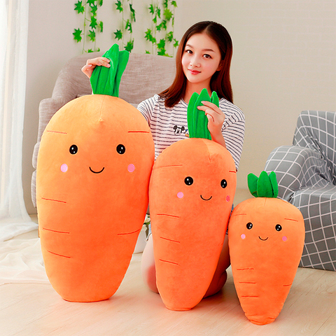 55/75/95cm Cretive Simulation Plant Plush Toy Stuffed Carrot Stuffed With Down Cotton Super Soft Pillow Lovely Gift For Girl ► Photo 1/6