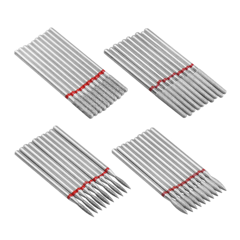 10pcs Diamond Nail Drill Bit Set of Milling Cutters for Manicure Diamond Bit Milling Cutter Nail Bits for Electric Drill Machine ► Photo 1/6