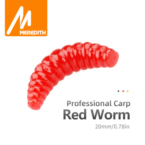 Meredith HOT SELL!! 50pcs 100pcs 150pcs 200pcs 2cm 0.38g maggot Grub Soft Lure Baits smell Worms Glow Shrimps Fishing Lures ► Photo 1/6