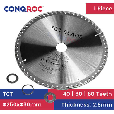 250 x 30mm TCT Circular Saw Blade Woodworking Cutting Disc Carbide Tipped Wood Saw Blade ► Photo 1/6