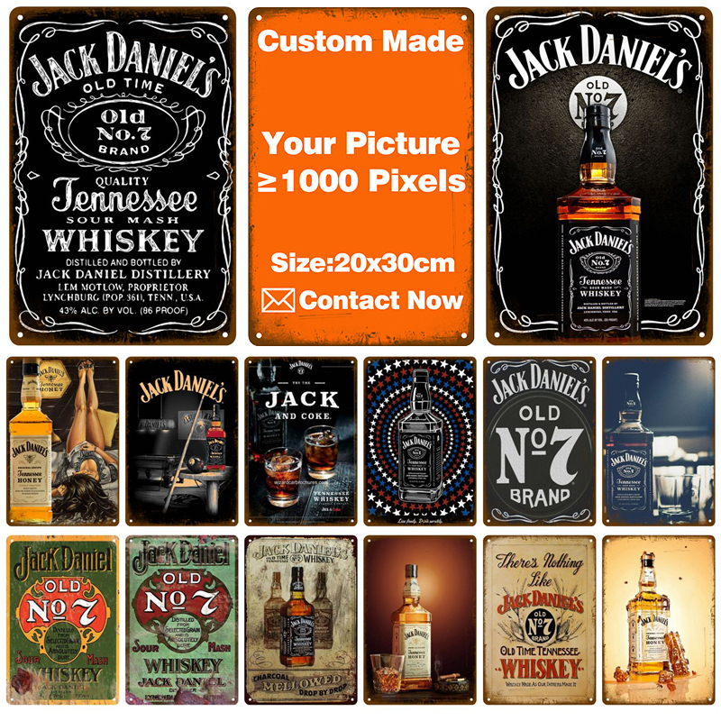 Plaque Jack Daniels - Tennessee Whiskey - Déco américaine, Décoration  Vintage US