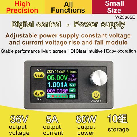 WZ3605E DC DC Buck Boost Converter CC CV 36V 5A Power Module Adjustable Regulated laboratory power supply Voltmeter ammeter ► Photo 1/5