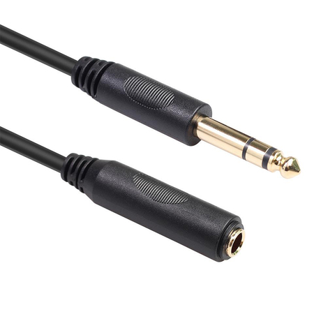 6.35mm Headphone Extension Cable 1/4' Male to TRS 1/4' Female Cord New ► Photo 1/6