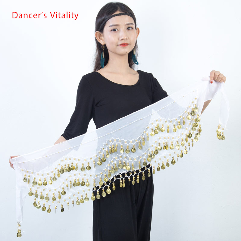 Lady Women Belly Dance Hip Scarf Accessories 3 Row Belt Skirt With
