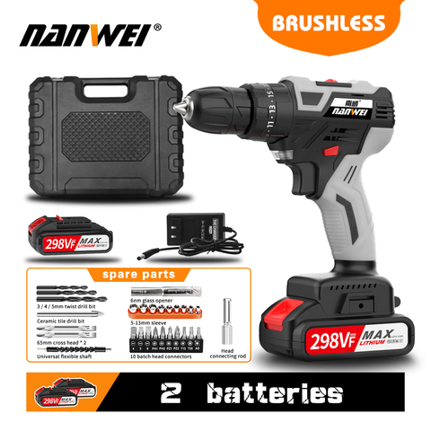 Brushless Cordless Drill Impact Electric Drill Power Tools Hammer Drill Industrial Electric Drill ► Photo 1/6
