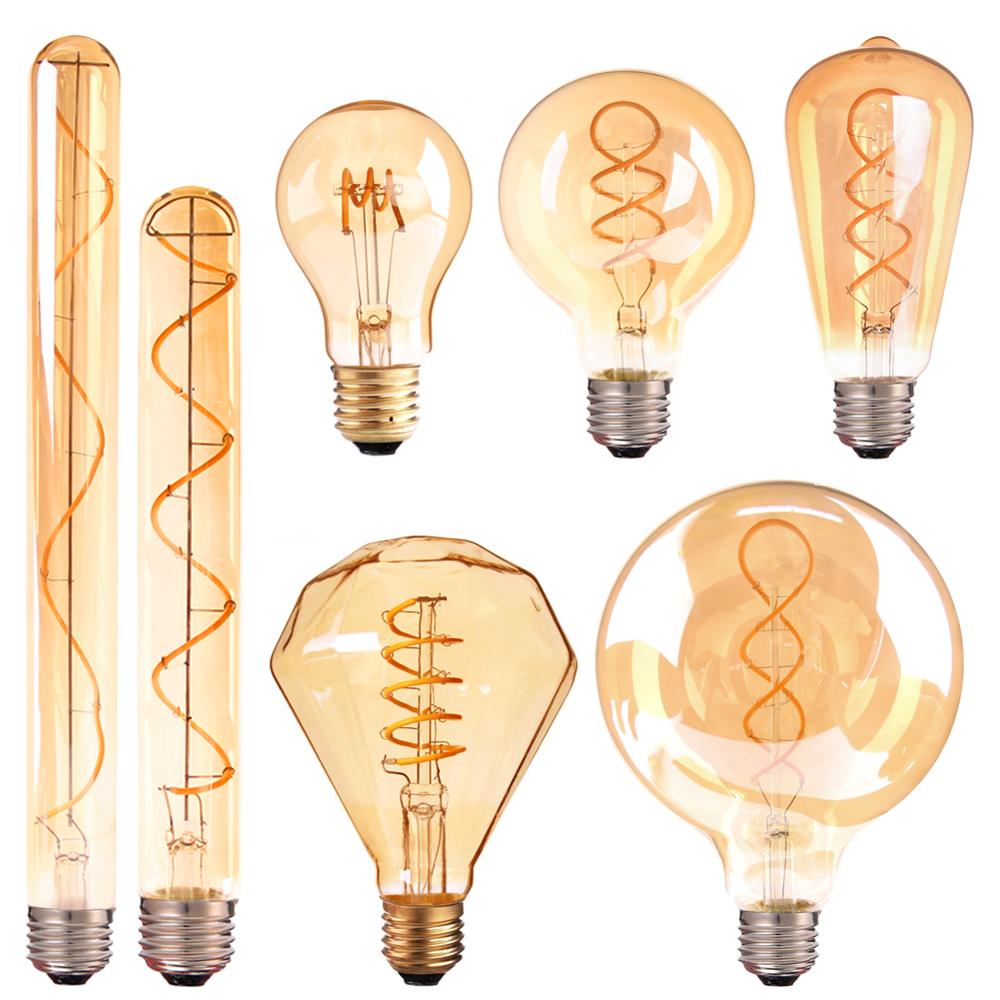 Vintage Retro Filament Edison LED Bulbs E14 T20 3W 4W 6W Light Lamp 220V Antique