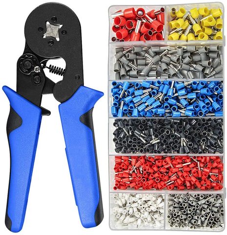 0.08-10mm Tubular Crimping Pliers Tools Set New 1200pcs Terminal Crimping Tools Mini Electrical Pliers HSC8 Precision Clamp Kit ► Photo 1/6